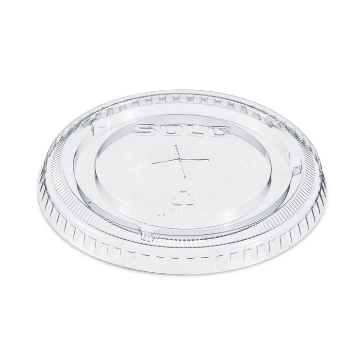 Straw-Slot Cold Cup Lids, Fits 9 oz to 20 oz Cold Cups, Plastic, Clear, 100/Pack