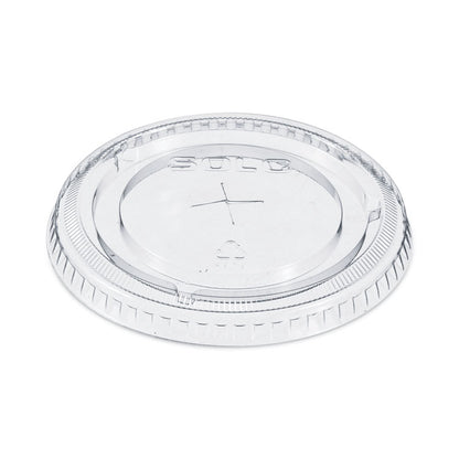 Straw-Slot Cold Cup Lids, Fits 9 oz to 20 oz Cold Cups, Plastic, Clear, 100/Pack
