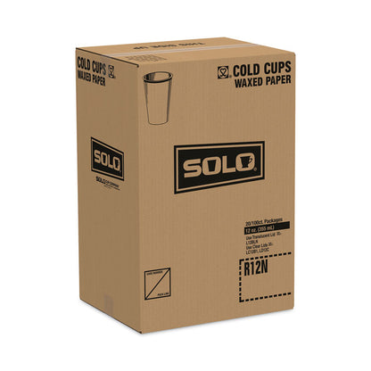 Symphony Treated-Paper Cold Cups, ProPLanet Seal, 12 oz, White/Beige/Red, 100/Bag, 20 Bags/Carton