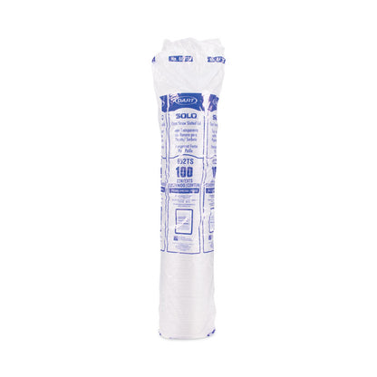 Straw-Slot Cold Cup Lids, Fits 9 oz to 20 oz Cold Cups, Plastic, Clear, 100/Pack