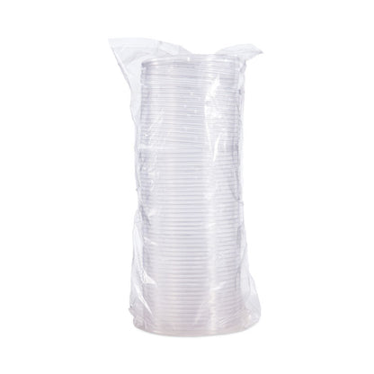 PresentaBowls Clear Flat Lids, 5.4" Diameter x 0.3" h, Plastic, 504/Carton