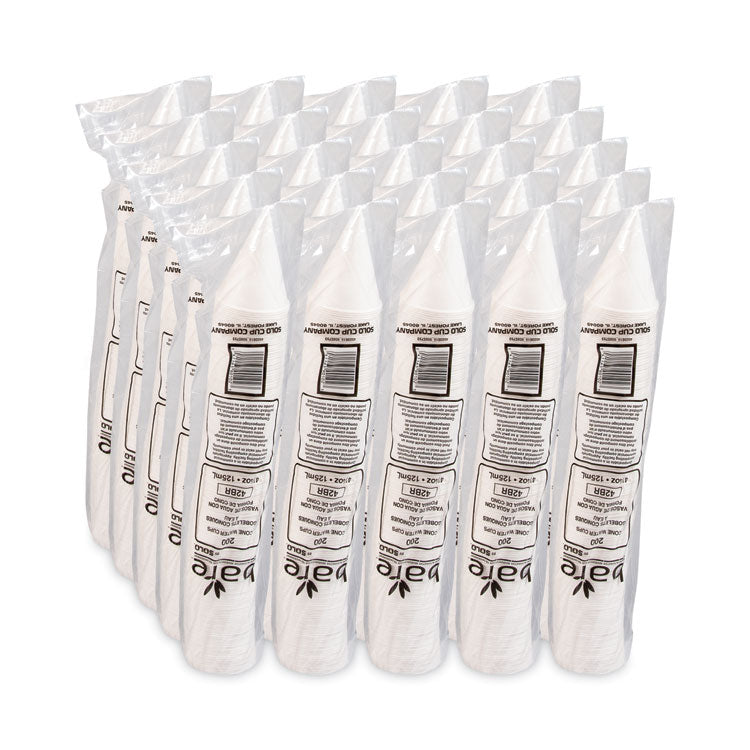 Bare Eco-Forward Treated Paper Cone Cups, ProPlanet Seal, 4.25 oz, White, 200/Bag, 25 Bags/Carton