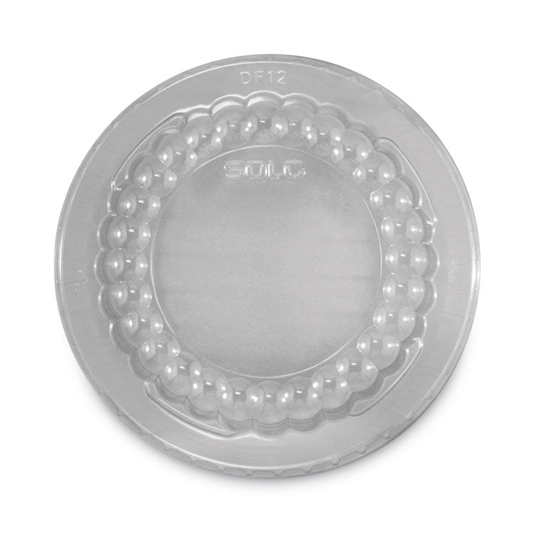 Flat-Top Dome PET Plastic Lids, For 12 oz Containers, 4.34" Diameter x 1.5" h, Clear, 1,000/Carton