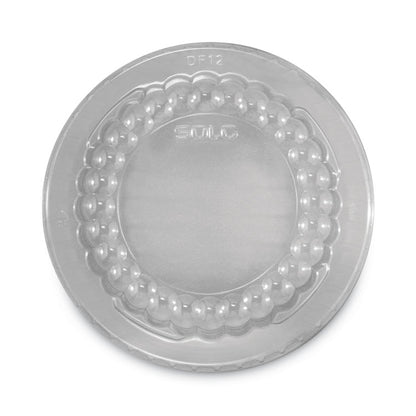 Flat-Top Dome PET Plastic Lids, For 12 oz Containers, 4.34" Diameter x 1.5" h, Clear, 1,000/Carton
