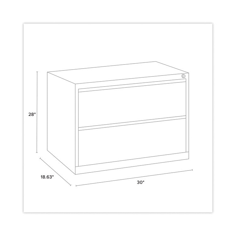 Lateral File Cabinet, 2 Letter/Legal/A4-Size File Drawers, Putty, 30 x 18.62 x 28