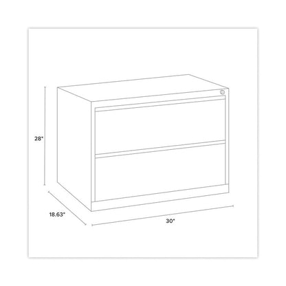 Lateral File Cabinet, 2 Letter/Legal/A4-Size File Drawers, Putty, 30 x 18.62 x 28