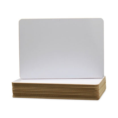 Dry Erase Board, 12" x 9.5", White Surface, 12/Pack