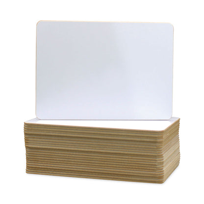 Dry Erase Board, 9" x 6", White Surface, 24/Pack