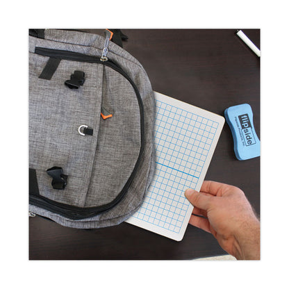 Graphing Two-Sided Dry Erase Board, Computational Grid Format, 12" x 9", White Surface, 12/Pack
