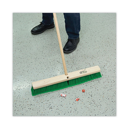 Threaded End Broom Handle, 0.94" dia x 54", Natural