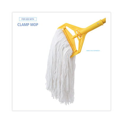 Premium Cut-End Wet Mop Heads, Rayon, 16 oz, White, 12/Carton