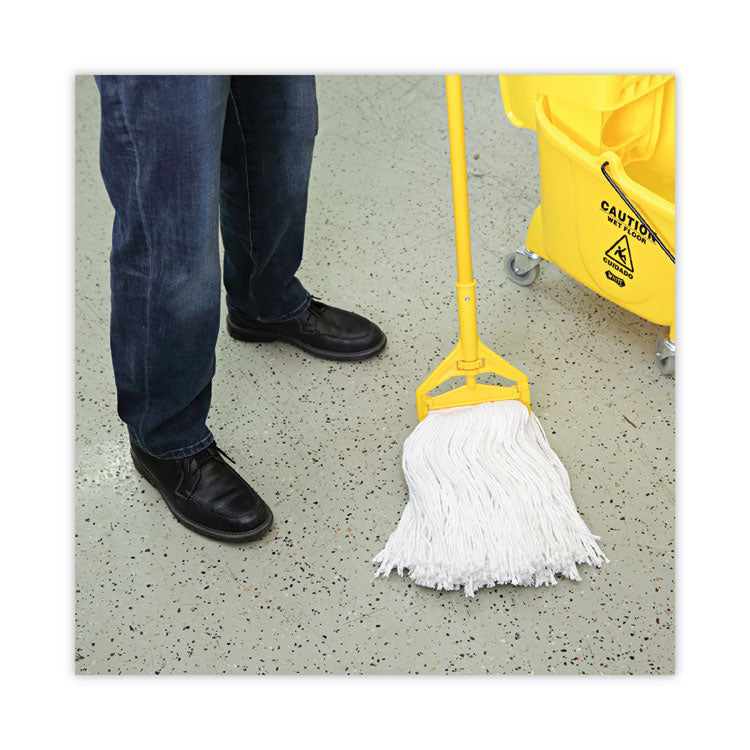 Premium Cut-End Wet Mop Heads, Rayon, 16 oz, White, 12/Carton