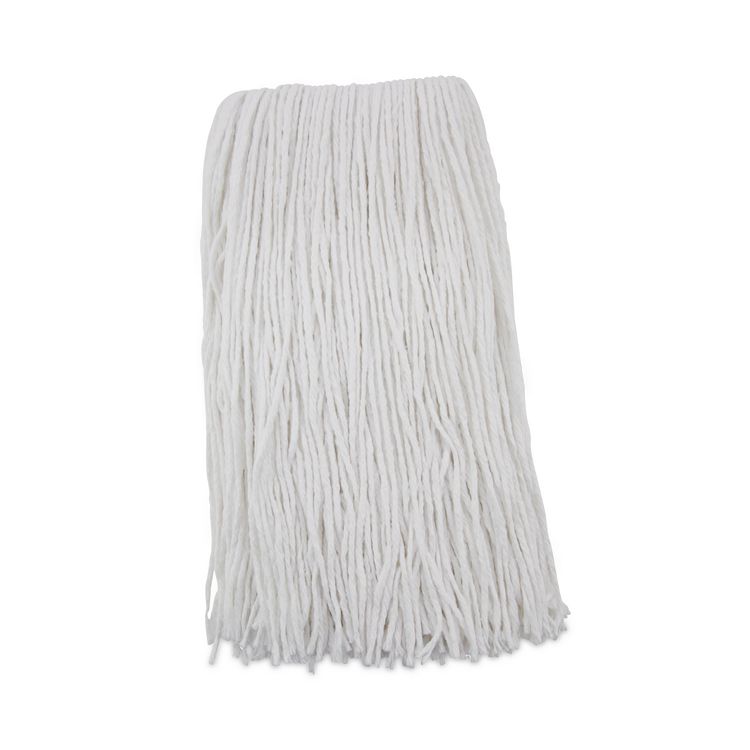 Premium Cut-End Wet Mop Heads, Rayon, 20 oz, White, 12/Carton