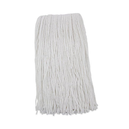 Premium Cut-End Wet Mop Heads, Rayon, 20 oz, White, 12/Carton