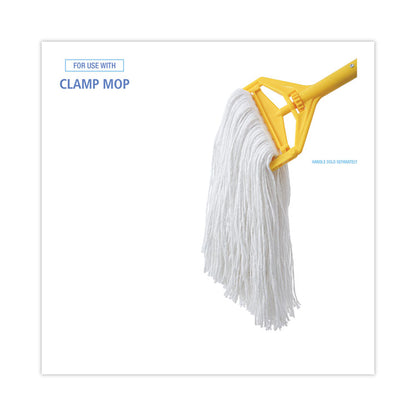 Premium Cut-End Wet Mop Heads, Rayon, 20 oz, White, 12/Carton