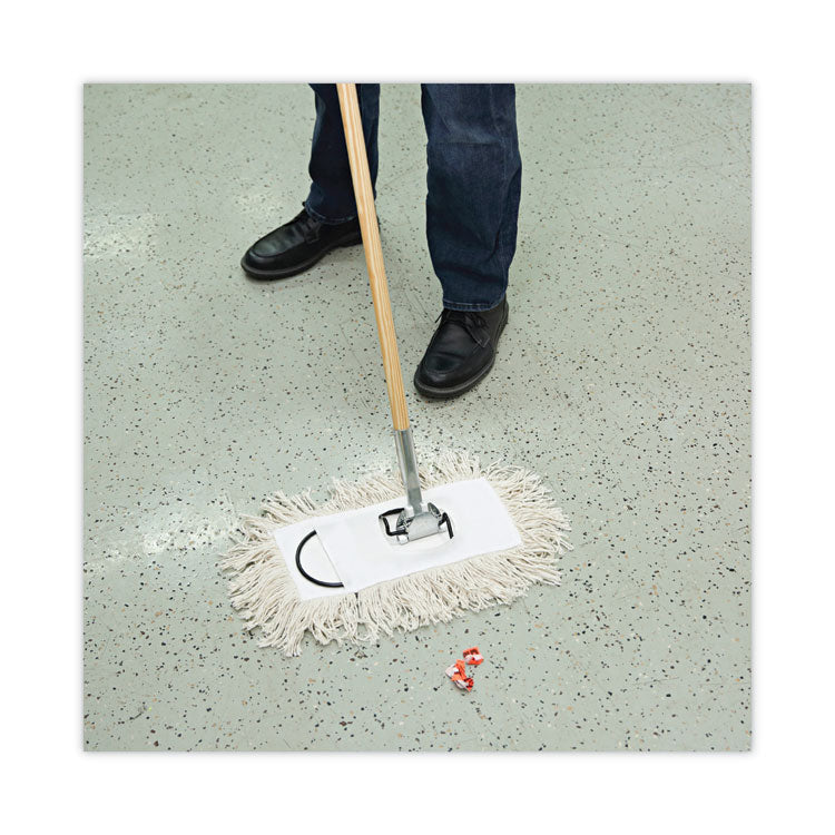 Industrial Dust Mop Head, Cotton, 12 x 5, White