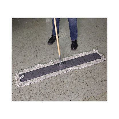 Clip-On Dust Mop Frame, 60 x 5, Zinc Plated, Black