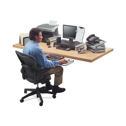 Office Suites Printer/Machine Stand, 21.25 x 18.06 x 5.25, Black/Silver