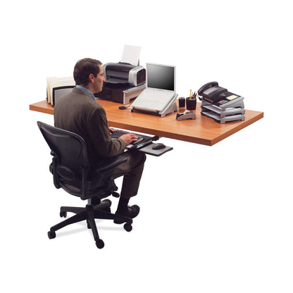 Office Suites Printer/Machine Stand, 21.25 x 18.06 x 5.25, Black/Silver