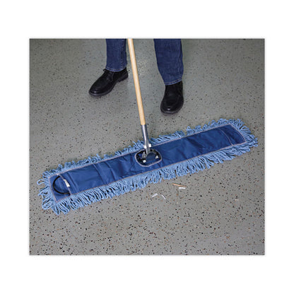 Clip-On Dust Mop Frame, 36 x 5, Zinc Plated, Black