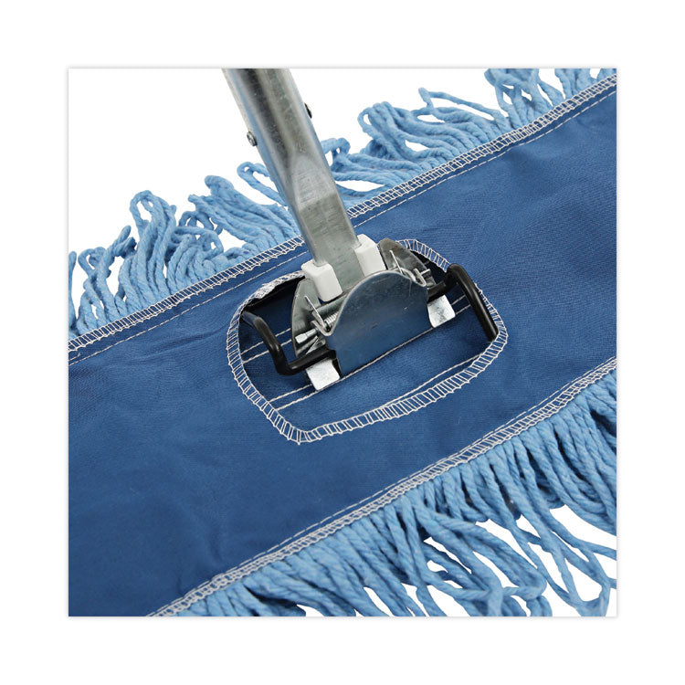 Clip-On Dust Mop Frame, 24 x 5, Zinc Plated, Black