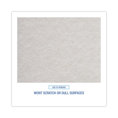 Light-Duty Scouring Pad, 6 x 9, White, 20/Carton