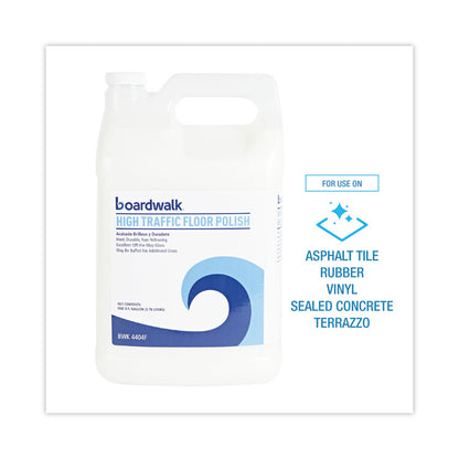High Traffic Floor Polish, Apply 3 to 5 Coats per Application, 1 gal Bottle, 4/Carton
