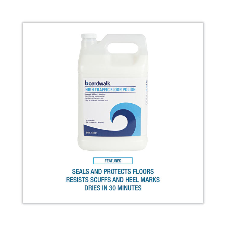 High Traffic Floor Polish, Apply 3 to 5 Coats per Application, 1 gal Bottle