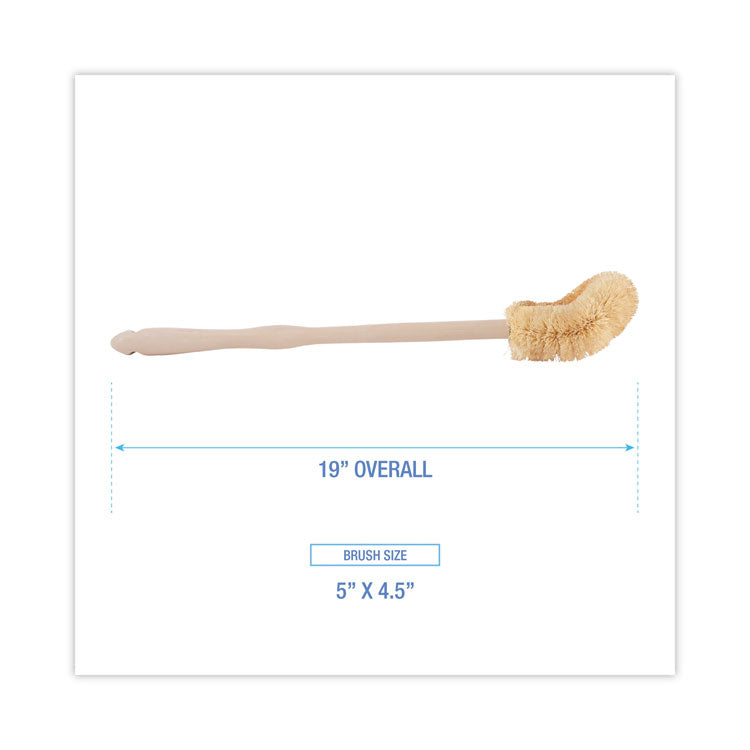 Tampico Toilet Bowl Brush, 19" Overall Length, Beige