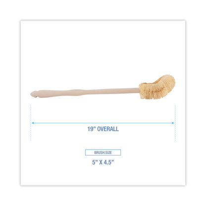 Tampico Toilet Bowl Brush, 19" Overall Length, Beige