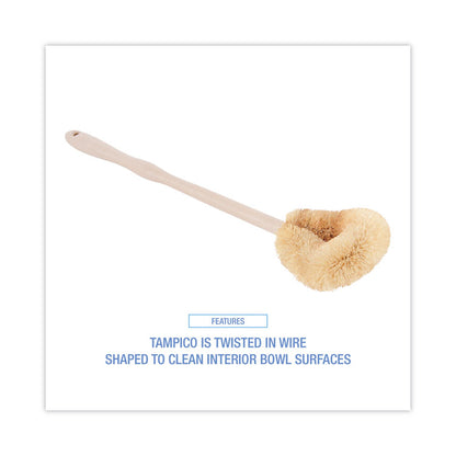 Tampico Toilet Bowl Brush, 19" Overall Length, Beige