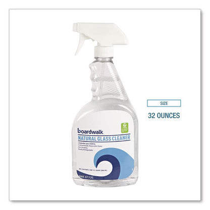 Natural Glass Cleaner, Unscented, 32 oz Trigger Spray Bottle, 12/Carton