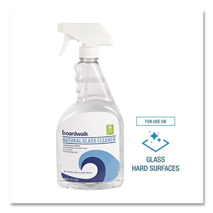 Natural Glass Cleaner, Unscented, 32 oz Trigger Spray Bottle, 12/Carton