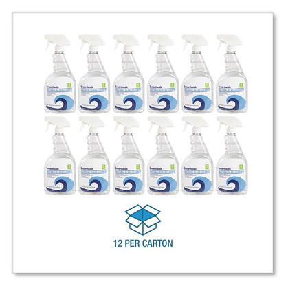 Natural Glass Cleaner, Unscented, 32 oz Trigger Spray Bottle, 12/Carton