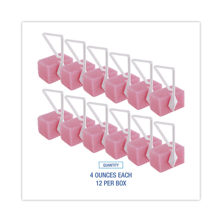 Para Toilet Bowl Deodorizer Block, Cherry Scent, Pink, 4 oz, 12/Box