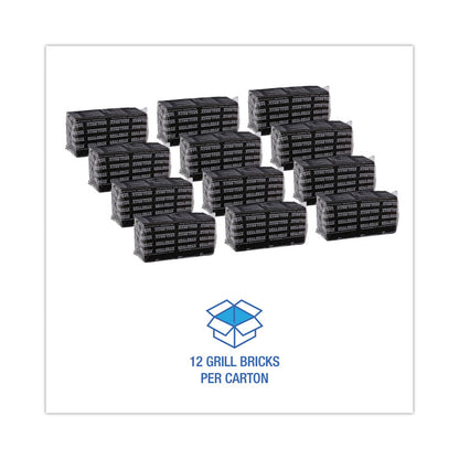Grill Brick, 8 x 4, Black, 12/Carton