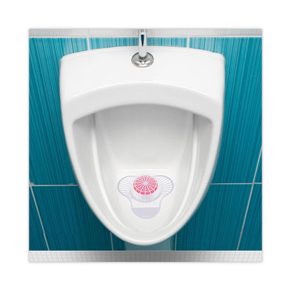 Urinal Screen with Para Deodorizer Block, Cherry Scent, Red/White, 3 oz, 12/Box