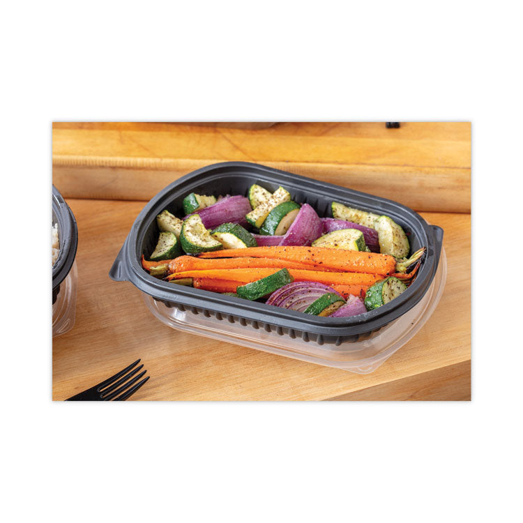 EarthChoice MealMaster Container, 16 oz, 8.12 x 6.5 x 1, Black, Plastic, 252/Carton