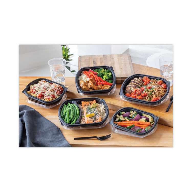 EarthChoice MealMaster Container, 16 oz, 8.12 x 6.5 x 1, Black, Plastic, 252/Carton