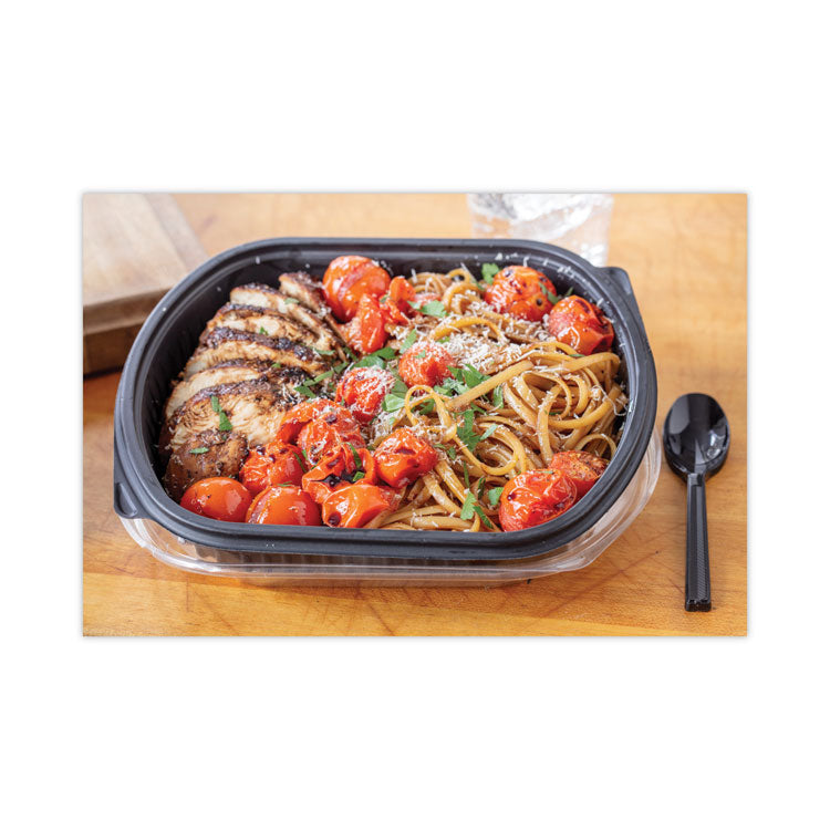 Clearview Micromax Microwavable Container, 36 oz, 9.37 x 8 x 1.5, Black, Plastic, 250/Carton