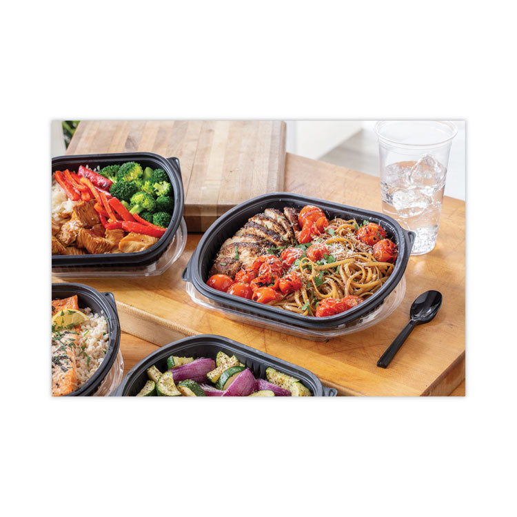 Clearview Micromax Microwavable Container, 36 oz, 9.37 x 8 x 1.5, Black, Plastic, 250/Carton