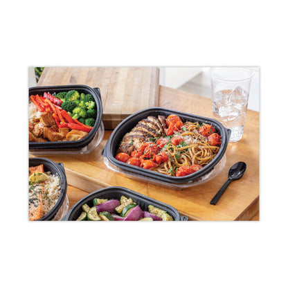 Clearview Micromax Microwavable Container, 36 oz, 9.37 x 8 x 1.5, Black, Plastic, 250/Carton