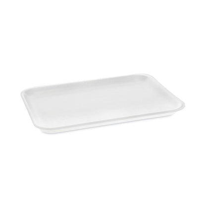 Meat Tray, #4 Shallow, 9.12 x 7.12 x 0.65, White, Foam, 500/Carton