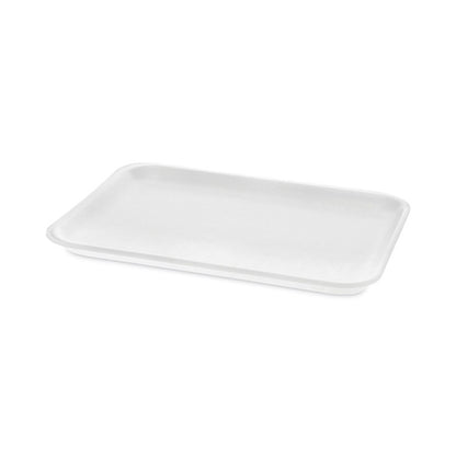 Meat Tray, #4 Shallow, 9.12 x 7.12 x 0.65, White, Foam, 500/Carton
