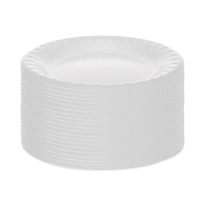 Placesetter Deluxe Laminated Foam Dinnerware, Plate, 6" dia, White, 1,000/Carton