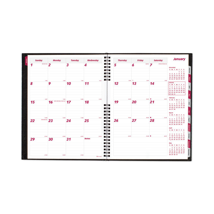 CoilPro 14-Month Ruled Monthly Planner, 11 x 8.5, Black Cover, 14-Month: Dec 2025 to Jan 2027
