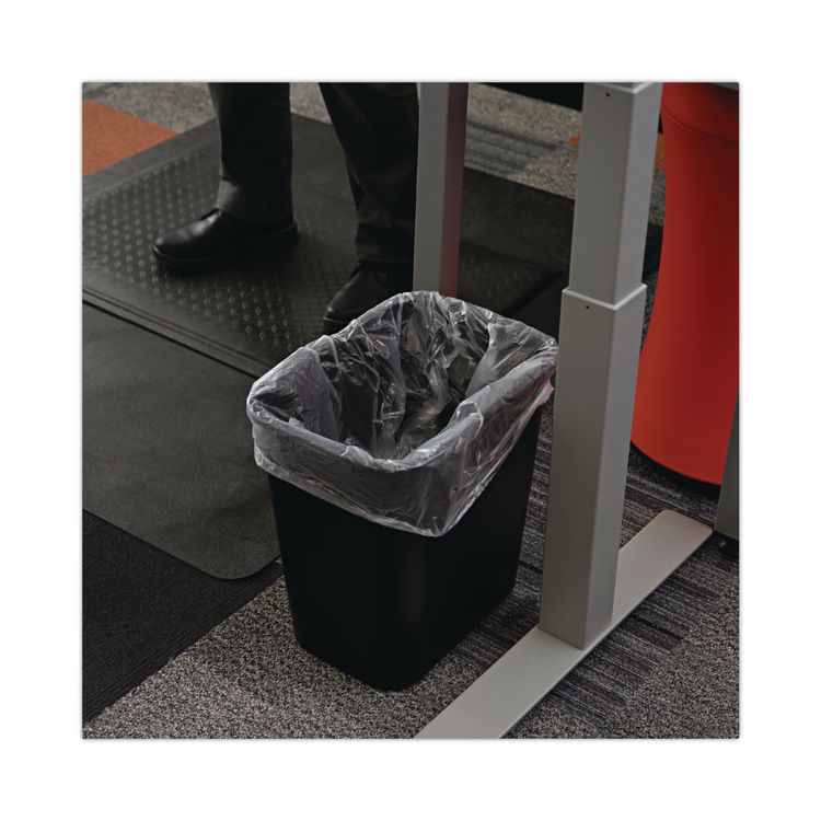 High-Density Can Liners, 10 gal, 6 mic, 24" x 23", Natural, Perforated Roll, 50 Bags/Roll, 20 Rolls/Carton
