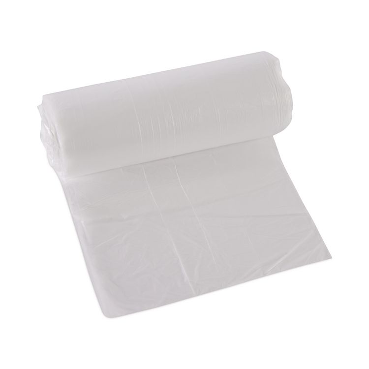 High-Density Can Liners, 16 gal, 6 mic, 24" x 33", Natural, Perforated Roll, 50 Bags/Roll, 20 Rolls/Carton