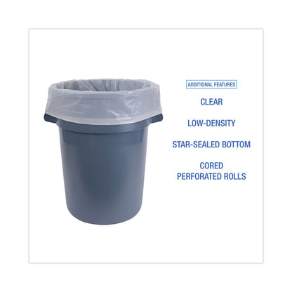 Industrial Can Liners, 60 gal, 1.8 mil, 21" x 17" x 63", Clear, 75/Carton