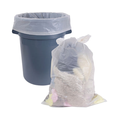 Industrial Can Liners, 60 gal, 1.8 mil, 21" x 17" x 63", Clear, 75/Carton